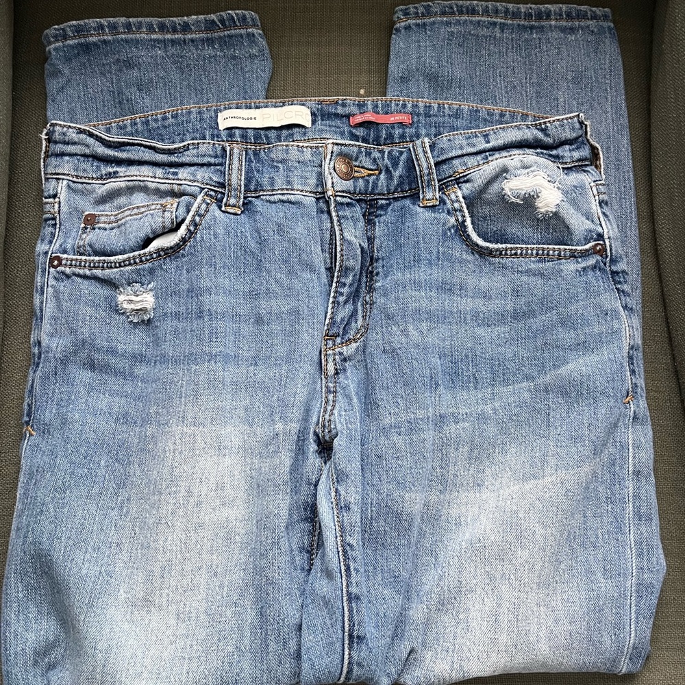 Anthropologie Blue Distressed Women Jeans
